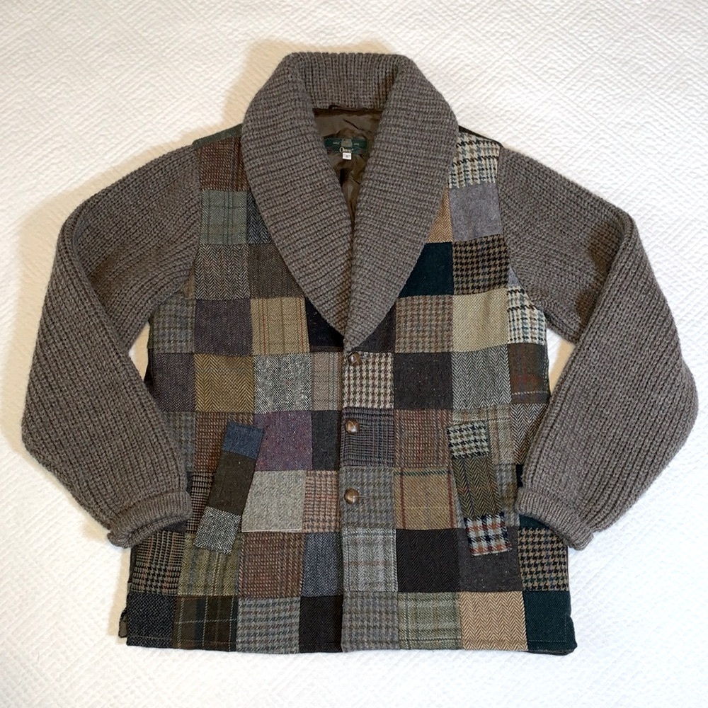 Orvis Multicolor Patchwork Shawl Collar Jacket - image 5